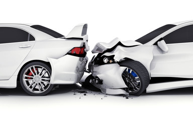 Two white car crash - 175974033