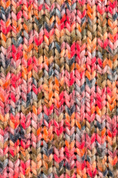 Warm color wool pattern macro