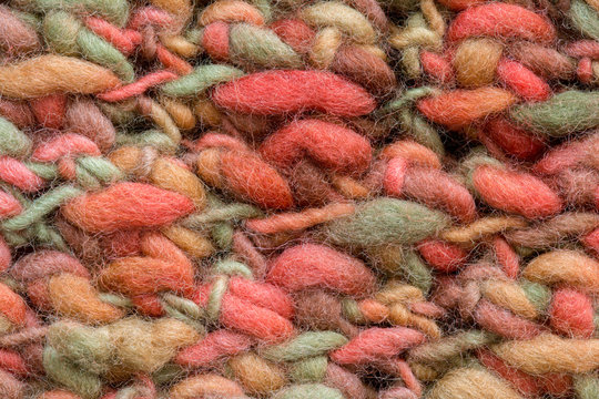 Warm color wool pattern macro