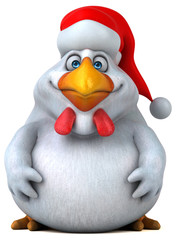 Fun chicken - 3D Illustration