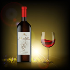 Bottle of red wine