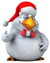 Fun chicken - 3D Illustration