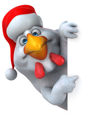 Fun chicken - 3D Illustration
