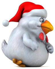 Fun chicken - 3D Illustration