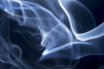 Abstract smoke on black background.