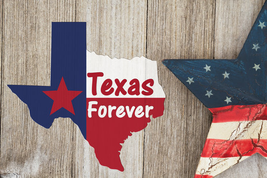 A rustic old Texas Forever message