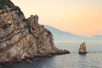 Parus (Sail) rock near Gaspra, Yalta, Crimea.