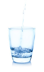 water glass isolated on white background with clipping path