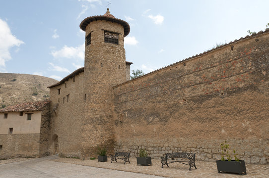 Medieval walls of Mirambel in the Maestrazgo, Teruel, Spain