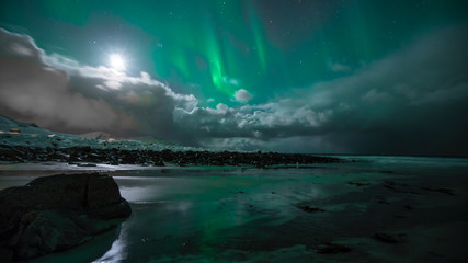 Fototapeta na wymiar Nordlicht in Norwegen