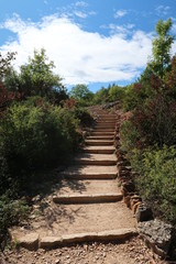 Fototapeta na wymiar Stairway to Rock of Solutré