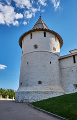 Fototapeta na wymiar Round stone tower in Kazan
