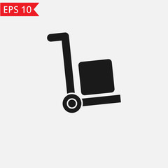 Wheelbarrow icon Vector.