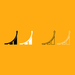 Graph it is white icon .