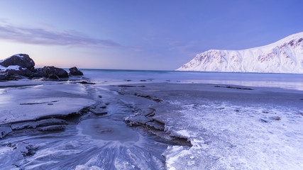 Abendleuchten im Winter