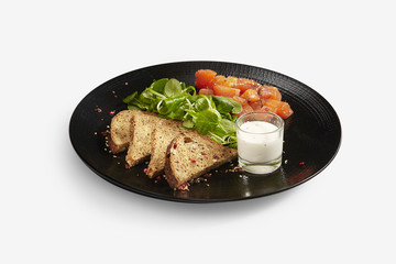 appetizers toasts salmon pices