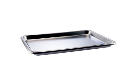 Stainless tray / Stainless tray on white background.