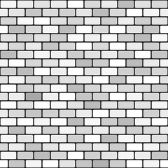 Brick pattern. Seamless vector gray brick wall