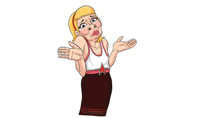 old woman action vector