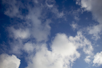 Blue sky with white clouds