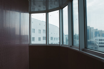 view of the glass balcony
