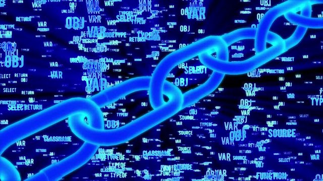 Blockchain. Cripto currency bitcoin. Global internet worldwide. Software Web Developer Programming Code. Javascript Abstract Computer Script. Video available in 4K FullHD and HD render footage