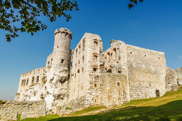 Ruins of castle Ogrodzieniec in Podzamcze (Poland)