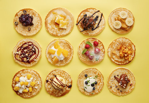 Variety of pancakes