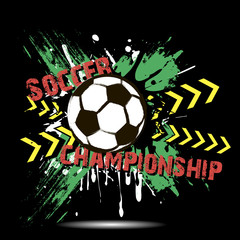 Obraz premium Background abstract soccer ball from blots