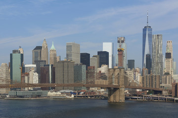 Obraz premium W tle Brooklyn Bridge i Nowy Jork