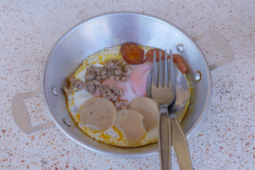 panned egg