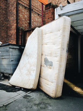 Two mattresses left in the street