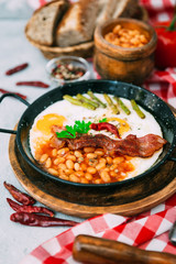Full English Breakfast on Table