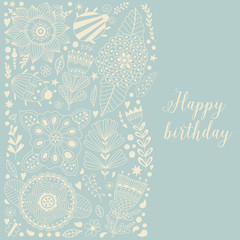 Vector Illustration made of flowers and herbs