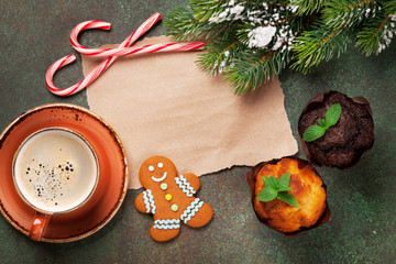 Piece of paper for christmas wishes