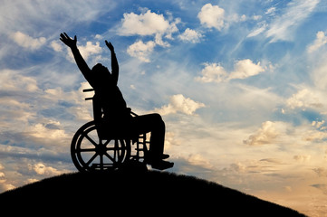Concept of happy people with disabilities