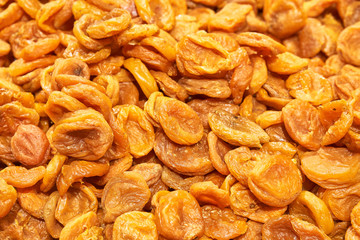 Background of the dried fruit in the store.