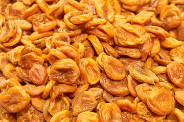 Background of the dried fruit in the store.