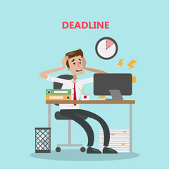 Businessman with deadline.