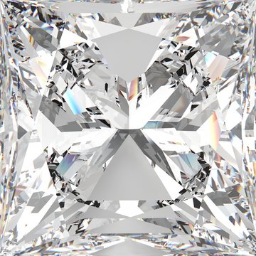 3D illustration zoom white gemstone expensive jewelry diamond