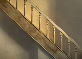 Stairs inside the San Elizario Presidio Chapel in San Elizario, Texas