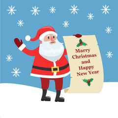 Isolated happy Santa.