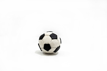 Fototapeta na wymiar Soccer ball made from plasticine.