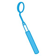 Mouth mirrow tool icon vector illustration graphic design