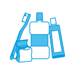 Dental hygiene products icon vector illustration graphic design