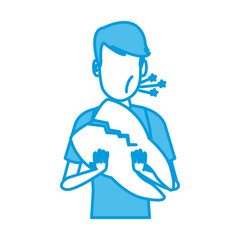 Man with tooth broken icon vector illustration graphic design