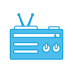 Old radio stereo icon vector illustration graphic design