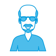 Man with sunglasses icon vector illustration graphic design