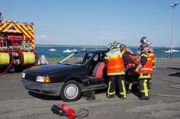 Fototapeta premium sapeurs pompiers
