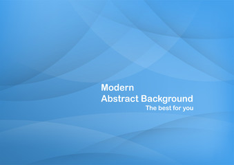 Abstract blue curve background with copy space.